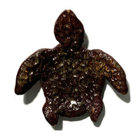 Ceramic "Tybee Turtle" Dish w/Floral Vine Imprint - The Irritable Pelican Artisan Gallery