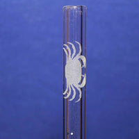 Etched Glass Drinking Straw - The Irritable Pelican Artisan Gallery