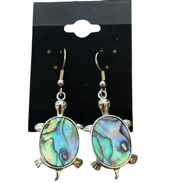 Silver Plated Abalone Earrings - The Irritable Pelican Artisan Gallery