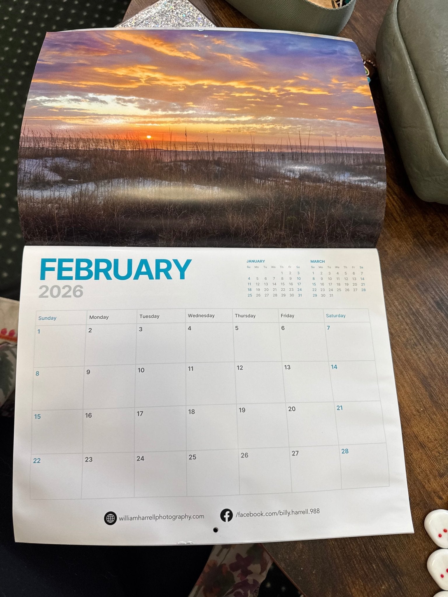 2026 Photo Calendar: Billy Harrell - The Irritable Pelican Artisan Gallery