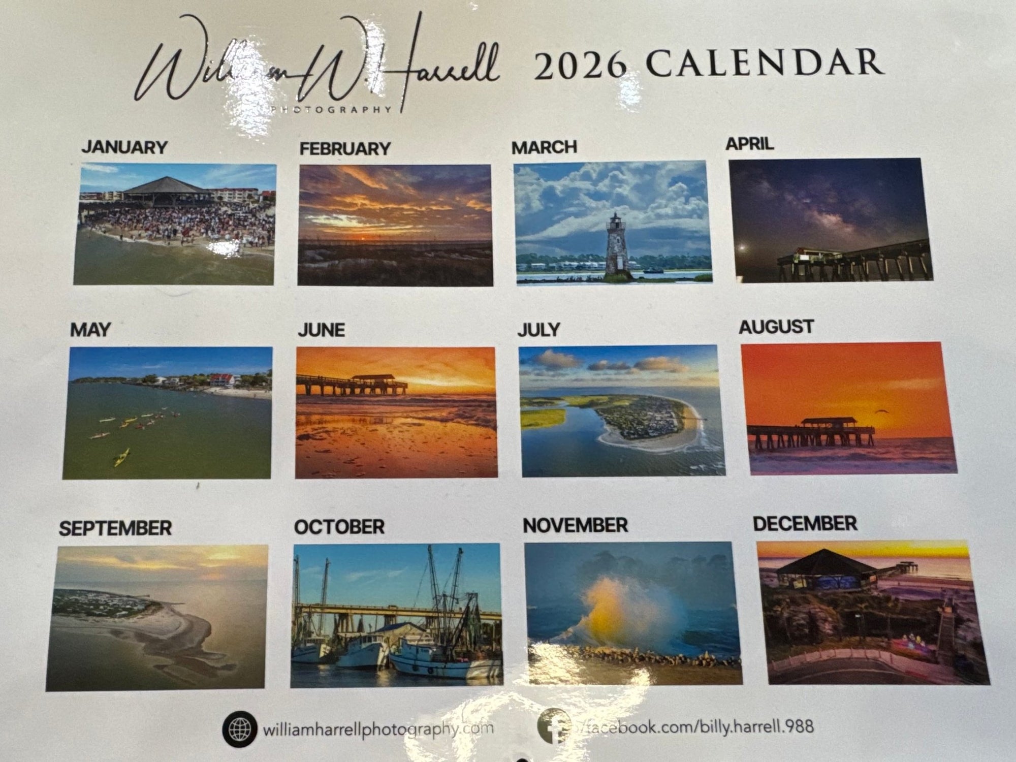 2026 Photo Calendar: Billy Harrell - The Irritable Pelican Artisan Gallery
