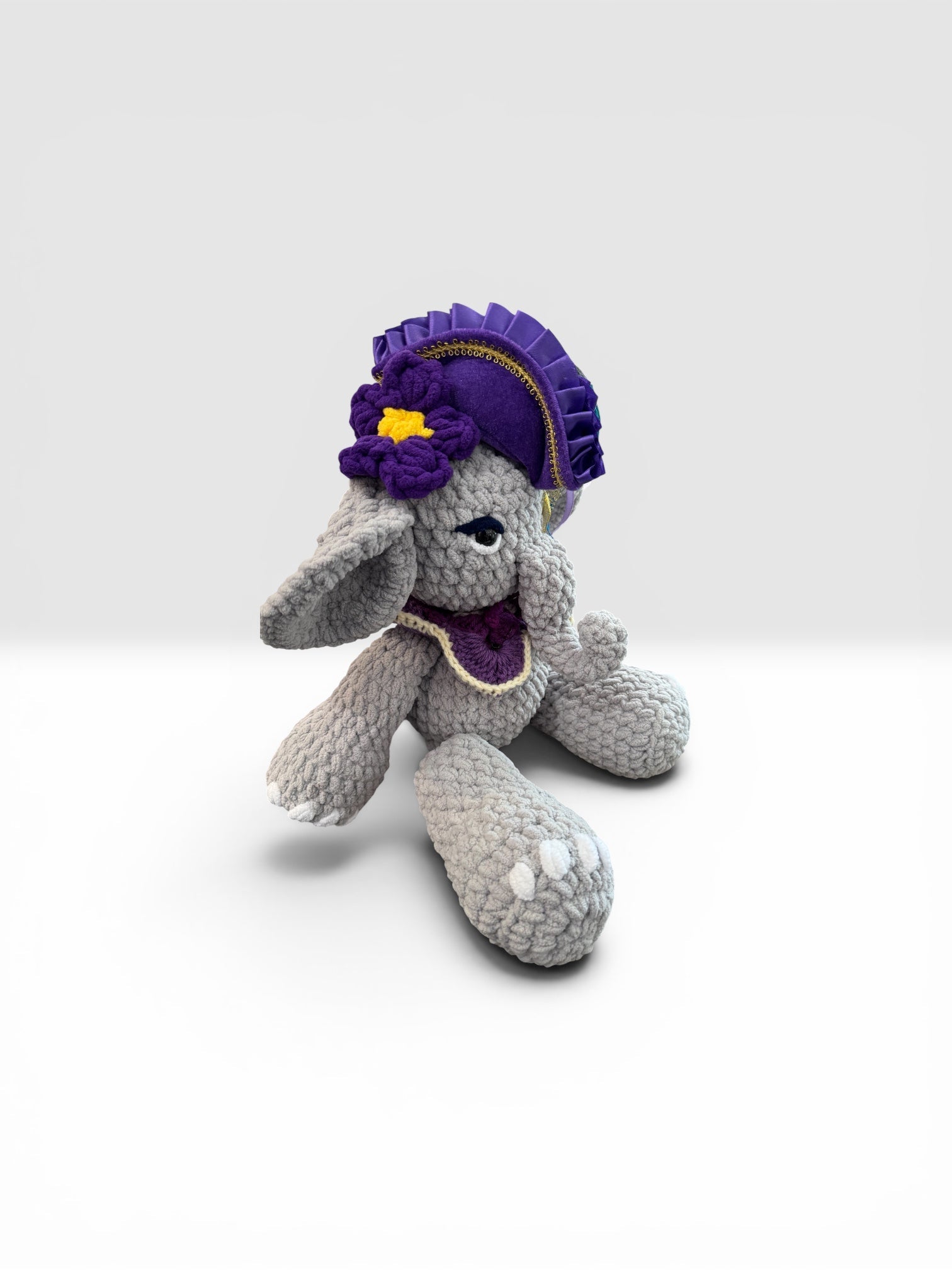 Crocheted Coastal Pirate Elephant Princess Lilabelle - The Irritable Pelican Artisan Gallery