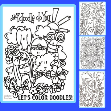 Lets Color Doodles Coloring Book - The Irritable Pelican Artisan Gallery