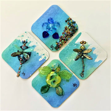 "Mini - Art: Artistic Handmade Tybee Island Magnets" - The Irritable Pelican Artisan Gallery