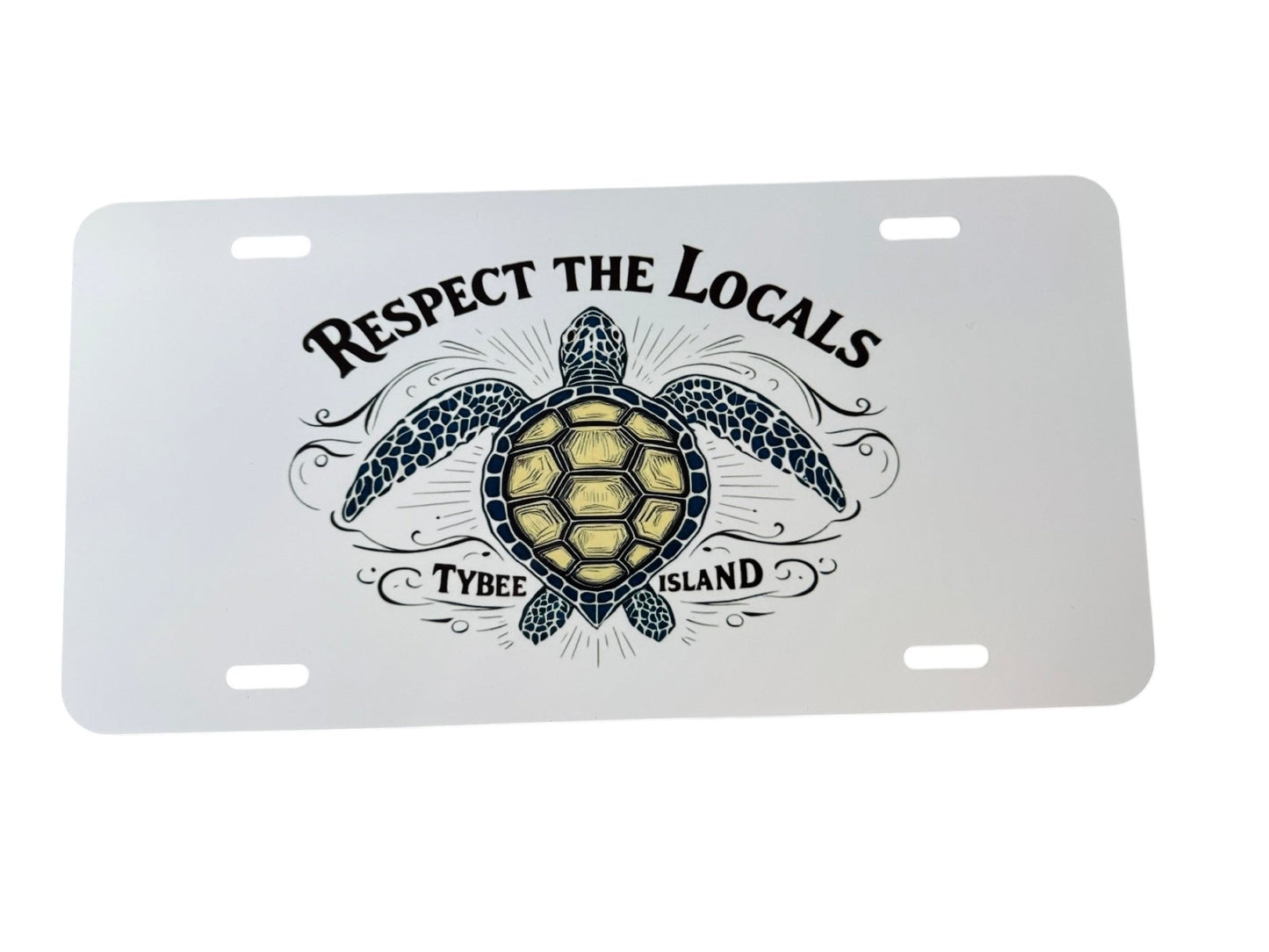 Respect the Locals License Plate - The Irritable Pelican Artisan Gallery
