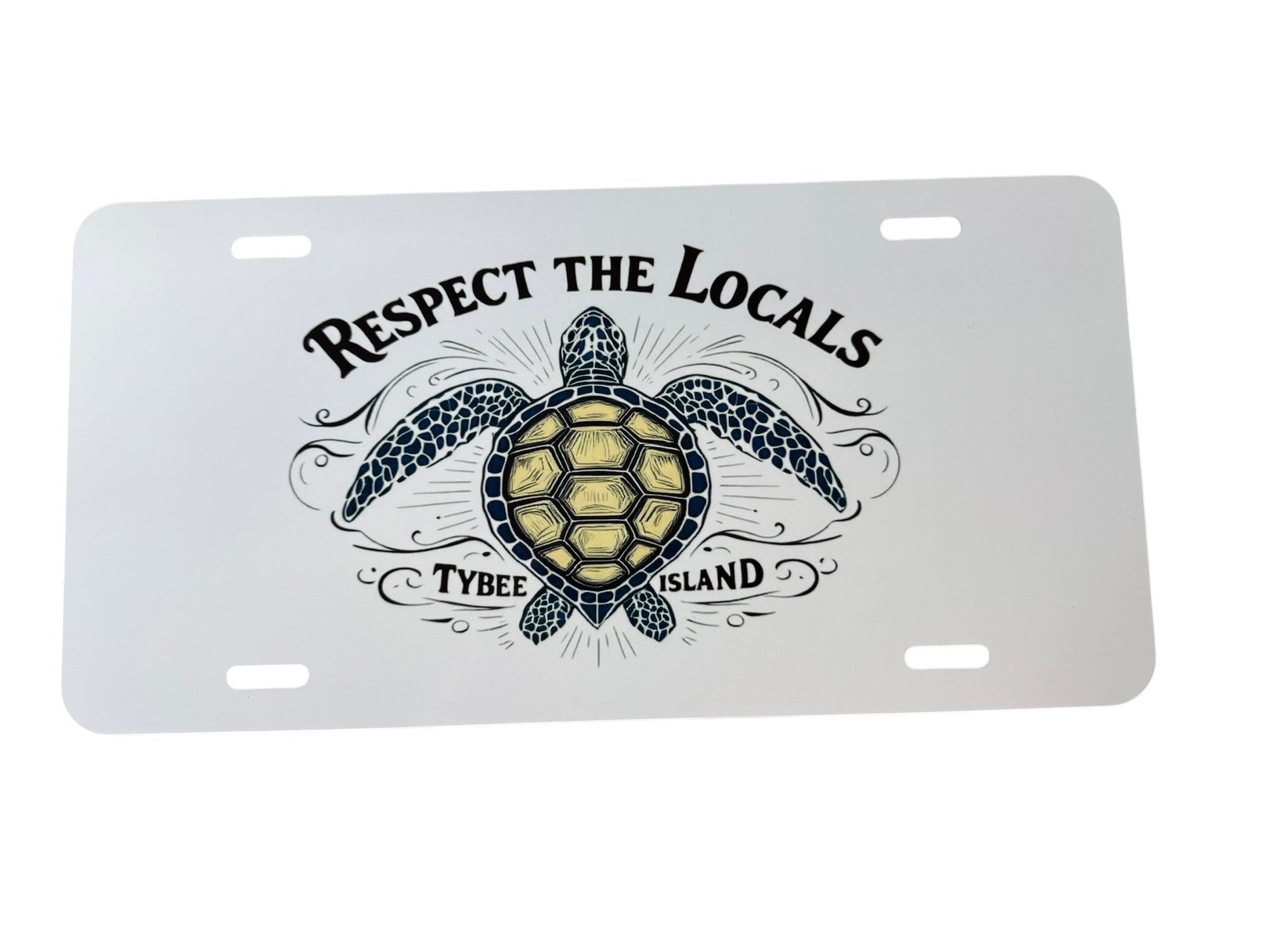 Respect the Locals License Plate - The Irritable Pelican Artisan Gallery