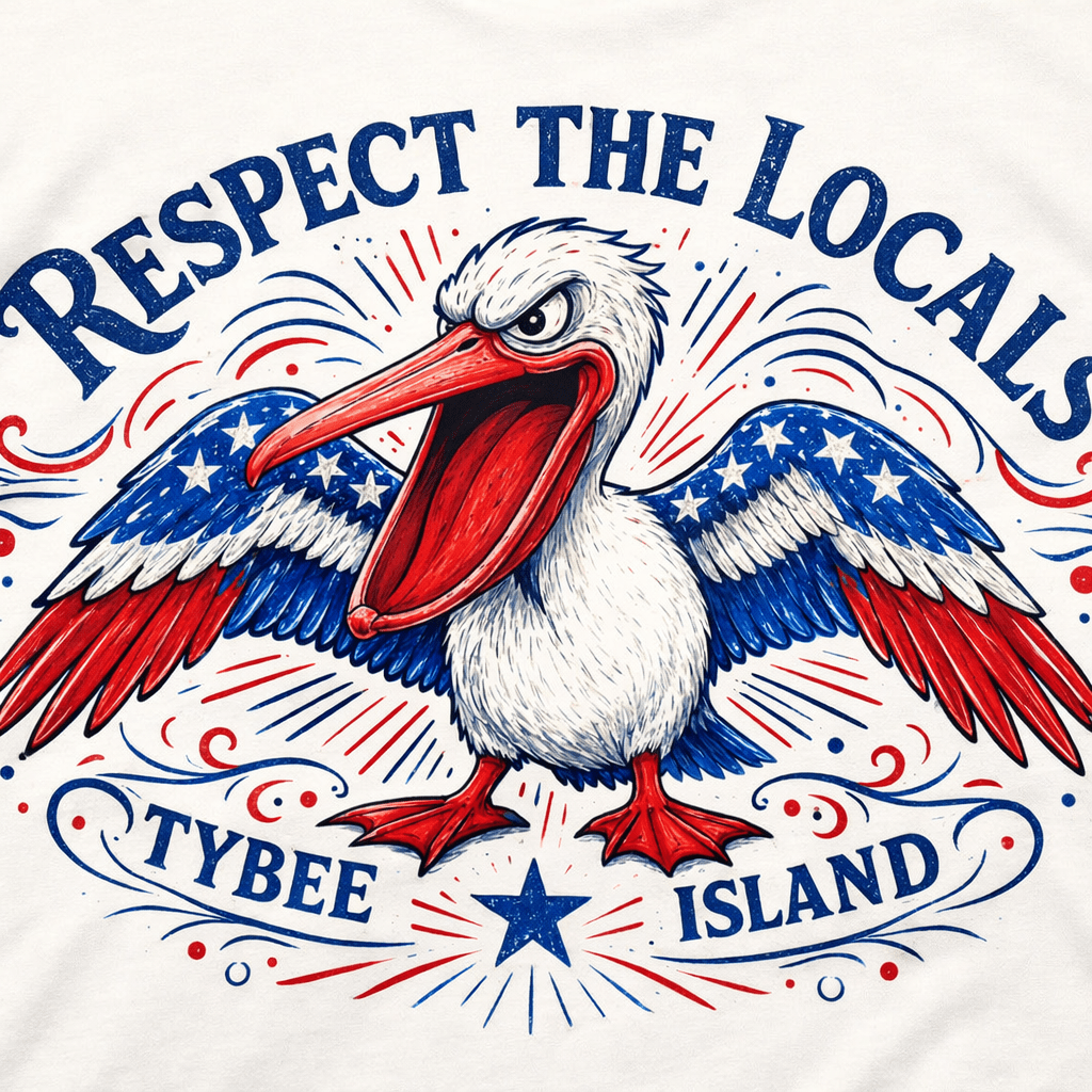 Respect the Locals Summer T-Shirt - The Irritable Pelican Artisan Gallery