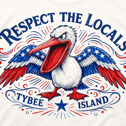 Respect the Locals Summer T-Shirt - The Irritable Pelican Artisan Gallery