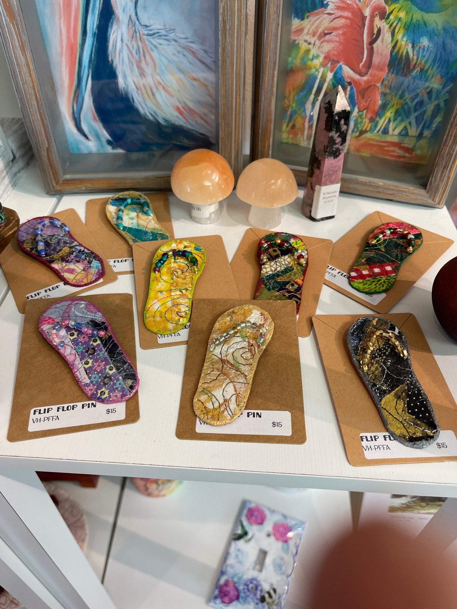 Signature Fabric Flip - Flop Pin - The Irritable Pelican Artisan Gallery