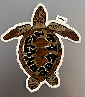 Tybee Island Turtle Graffiti Sticker - The Irritable Pelican Artisan Gallery