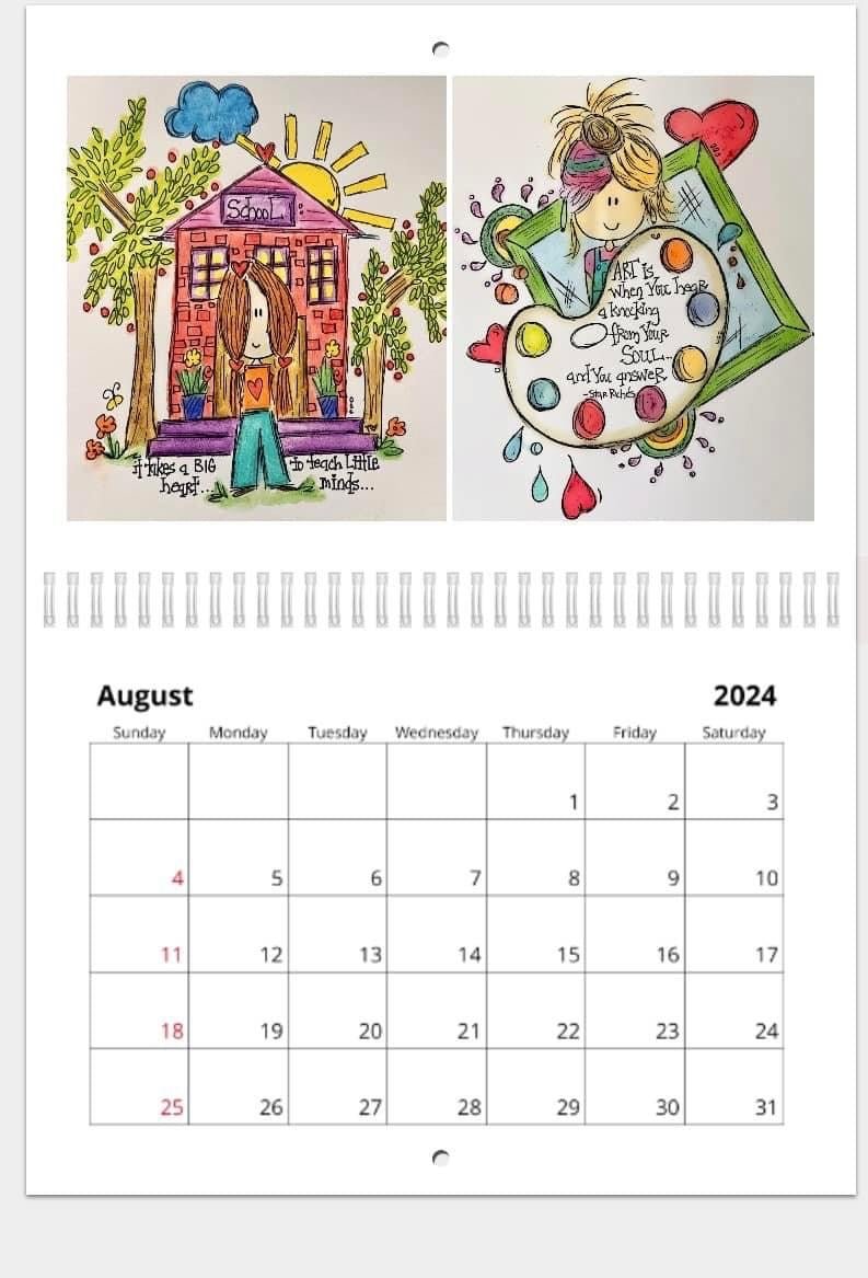 2024 Doodle Calendar Pre-Order - The Irritable Pelican Artisan Gallery