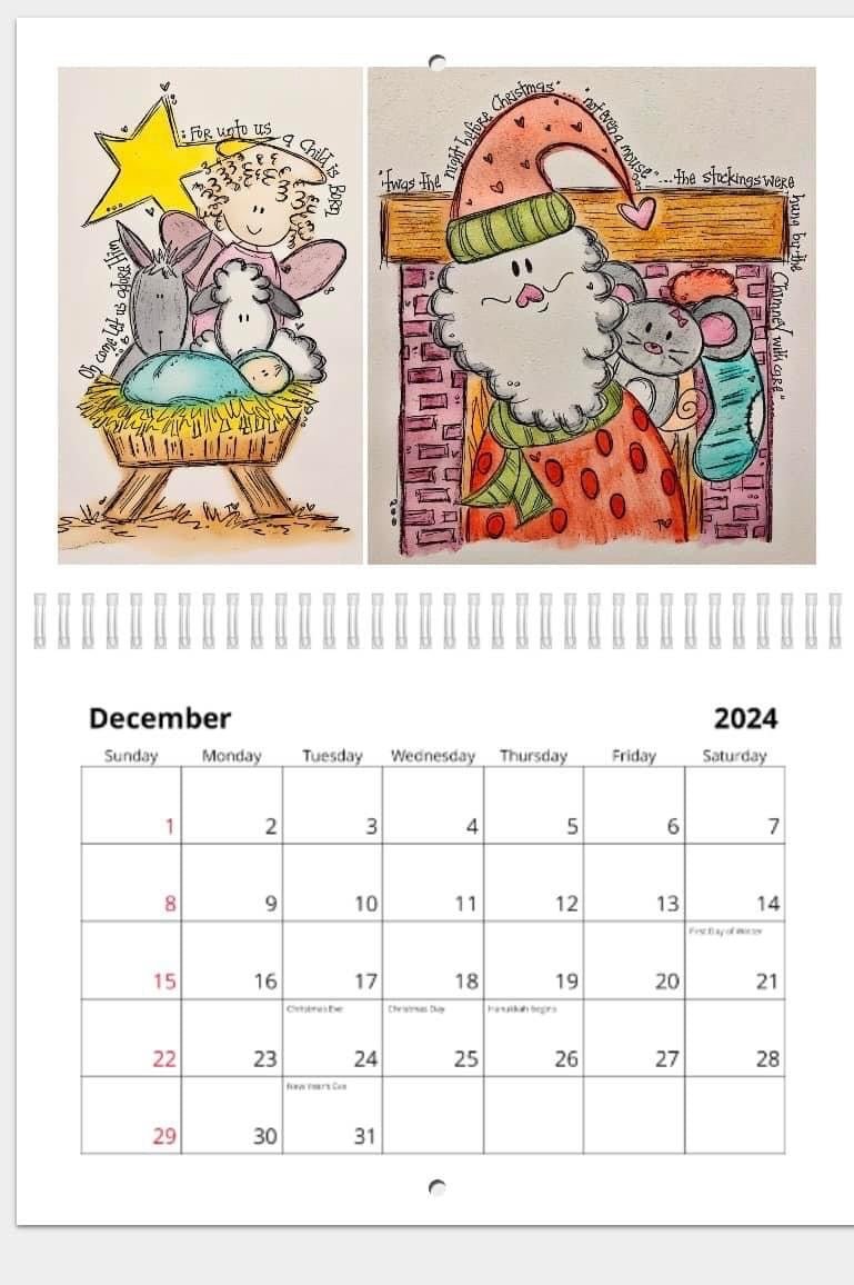2024 Doodle Calendar Pre-Order - The Irritable Pelican Artisan Gallery