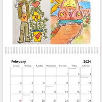 2024 Doodle Calendar Pre-Order - The Irritable Pelican Artisan Gallery
