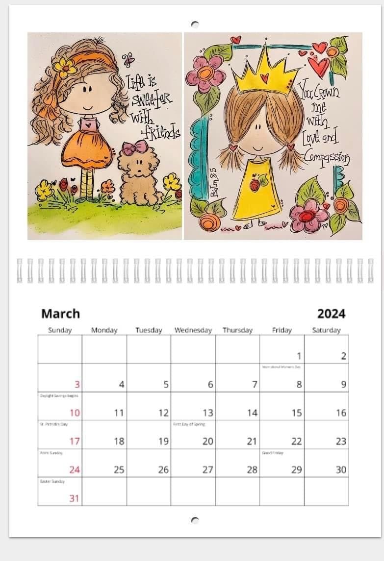 2024 Doodle Calendar Pre-Order - The Irritable Pelican Artisan Gallery