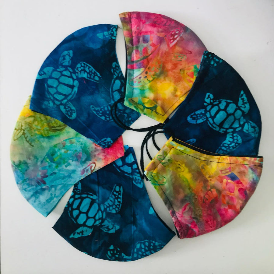 Artistic Turtle Facemask - The Irritable Pelican Artisan Gallery