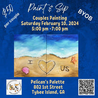 BYOB: Paint & Sip. Couples Painting - The Irritable Pelican Artisan Gallery