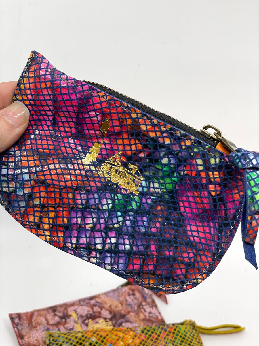 Change Purse-Chameleon Blue w/Lighthouse - The Irritable Pelican Artisan Gallery