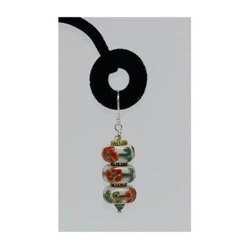 Chinese Painted Porcelain Earrings - The Irritable Pelican Artisan Gallery