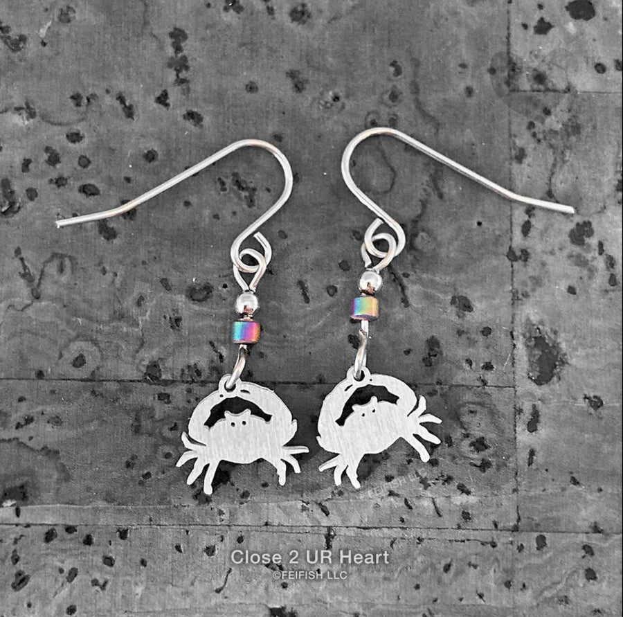 Crab Earrings - The Irritable Pelican Artisan Gallery