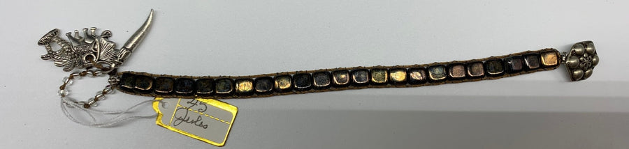 Czech Glass, Pewter Bracelet - The Irritable Pelican Artisan Gallery