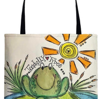 Double Sided Doodle Tote Bag - The Irritable Pelican Artisan Gallery