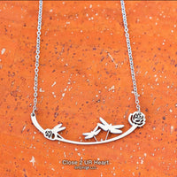Dragonflies Stainless Steel Necklace - The Irritable Pelican Artisan Gallery