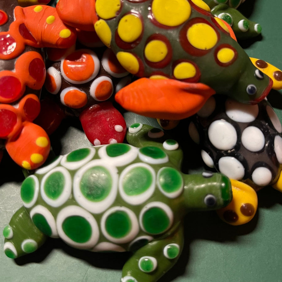 Fused Glass Turtle Ornaments - The Irritable Pelican Artisan Gallery