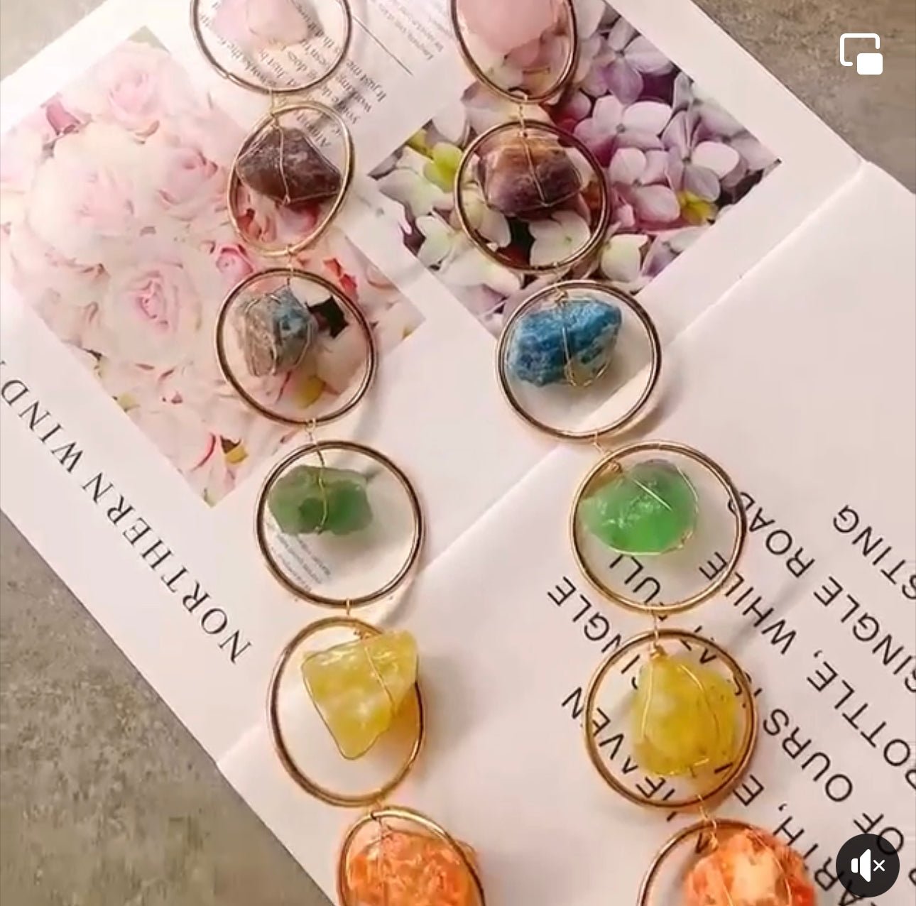 Gemstone wall hanging deco - The Irritable Pelican Artisan Gallery