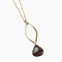 Gold-Plated Bloodstone Necklace - The Irritable Pelican Artisan Gallery