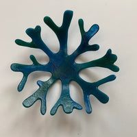 Hand-cut Fused Glass 5-Inch Coral Bowl - The Irritable Pelican Artisan Gallery