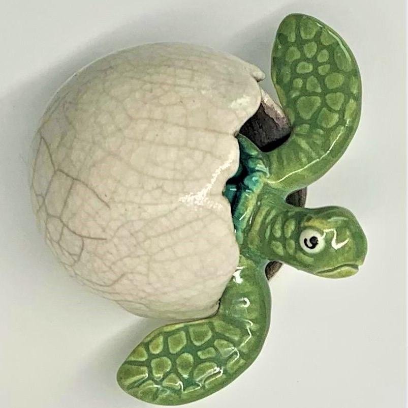 Handmade Ceramic Pottery Sea Turtle Hatchlings - The Irritable Pelican Artisan Gallery