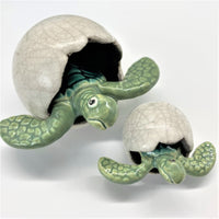 Handmade Ceramic Pottery Sea Turtle Hatchlings - The Irritable Pelican Artisan Gallery