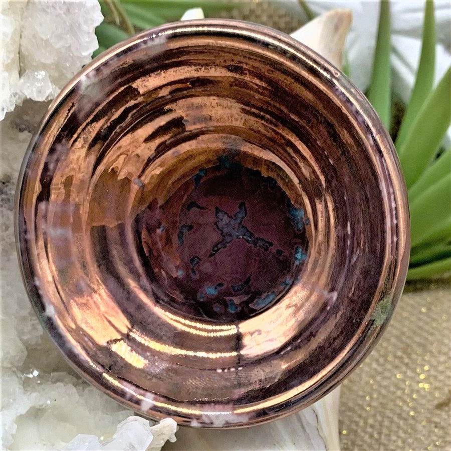 Handmade Raku Pottery Blessing Bowl - The Irritable Pelican Artisan Gallery