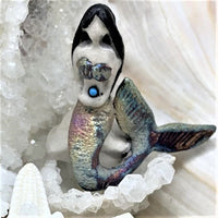 Handmade Raku Totem Spirit Friends - The Irritable Pelican Artisan Gallery