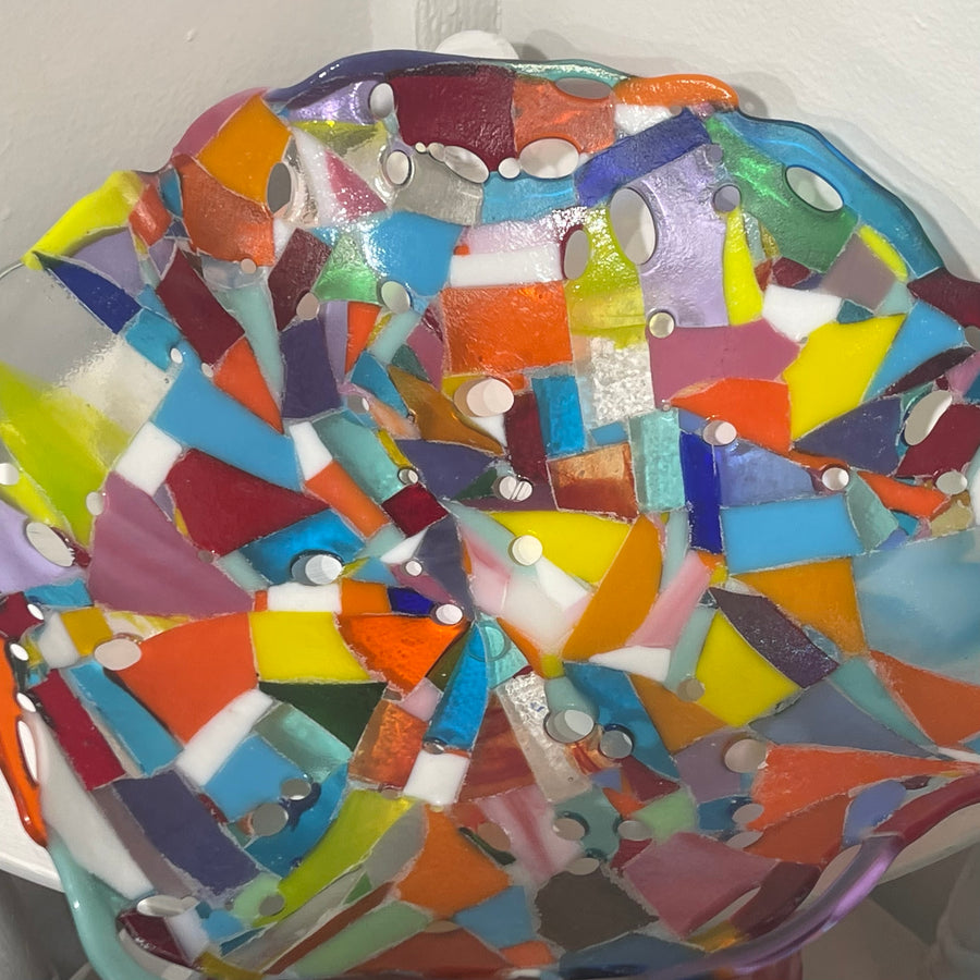 Fused Glass Confetti Bowl