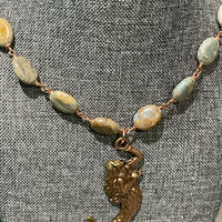 OOAK SarChe' Ocean Jasper Mermaid Specialty Necklace-Tybee