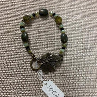 Knotted Czech Glass Bronze Bracelet - The Irritable Pelican Artisan Gallery