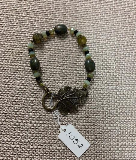 Knotted Czech Glass Bronze Bracelet - The Irritable Pelican Artisan Gallery