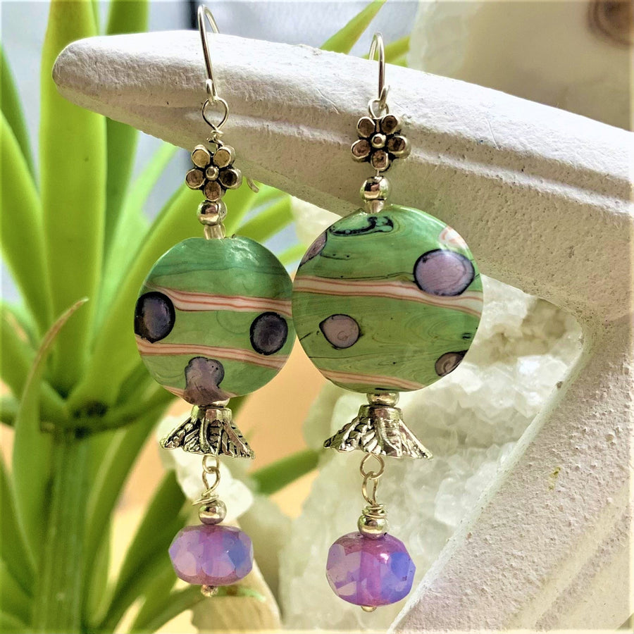 Lamp Work Beads and Czech Glass Earrings - The Irritable Pelican Artisan Gallery