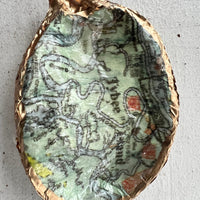 Large Oyster Shells-Tybee Island Map - The Irritable Pelican Artisan Gallery