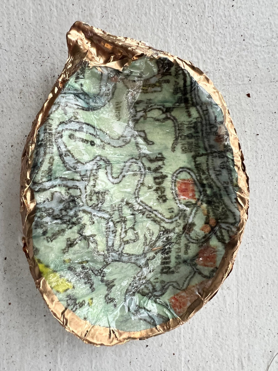 Large Oyster Shells-Tybee Island Map - The Irritable Pelican Artisan