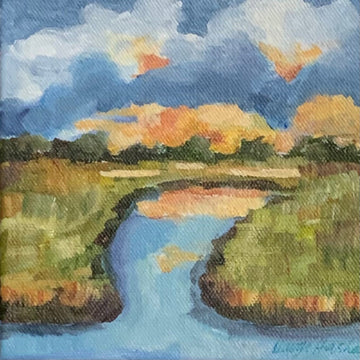 "Lilliputian Art: Marsh Sunset" - The Irritable Pelican Artisan Gallery