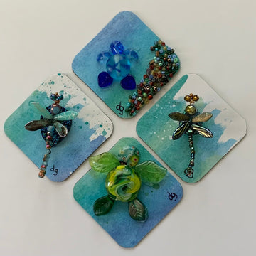 "Mini-Art: Artistic Handmade Tybee Island Magnets" - The Irritable Pelican Artisan Gallery