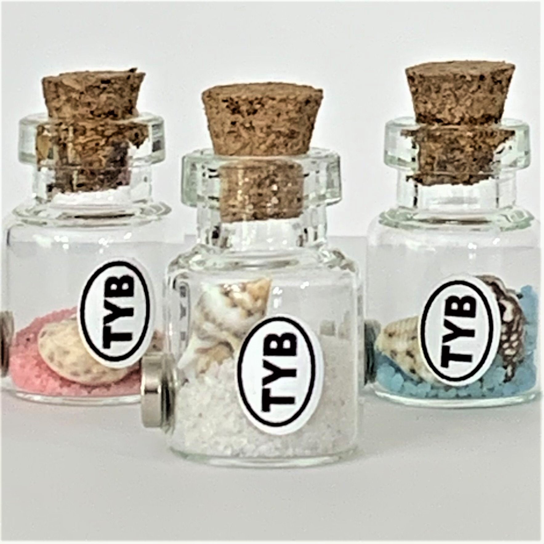 &quot;Mini-Art: Beach in a Bottle&quot; Magnets - The Irritable Pelican Artisan Gallery