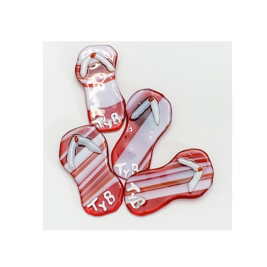 Mini-Art: Fused Glass Flip Flop Magnets - The Irritable Pelican Artisan Gallery