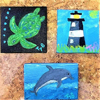 "Mini-Art: Island Design Magnets" - The Irritable Pelican Artisan Gallery