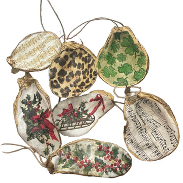 Oyster Shell Ornaments - The Irritable Pelican Artisan Gallery