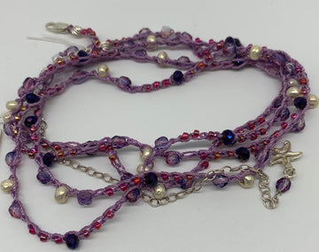 Pearl Seed Beads, Czech Glass and Swarovski Boho Wrap Bracelet - The Irritable Pelican Artisan Gallery