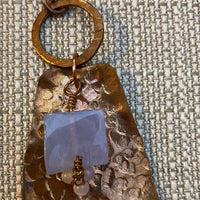 Recycled Copper Crazy Lace Agate Necklace - The Irritable Pelican Artisan Gallery