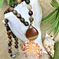 "Red Jasper" Necklace - The Irritable Pelican Artisan Gallery
